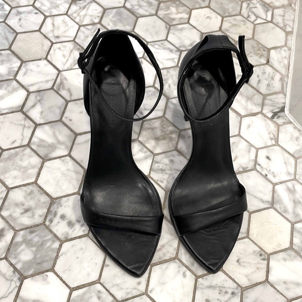 Zara Black Stappy Heel - Size 37